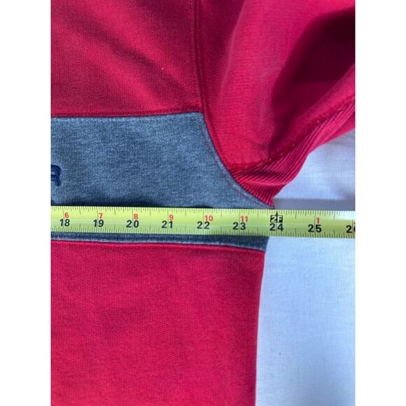 Vintage Tommy Hilfiger Men's sz L Y2K Classic Red and Grey Pullover Quarter Zip - Picture 5 of 14
